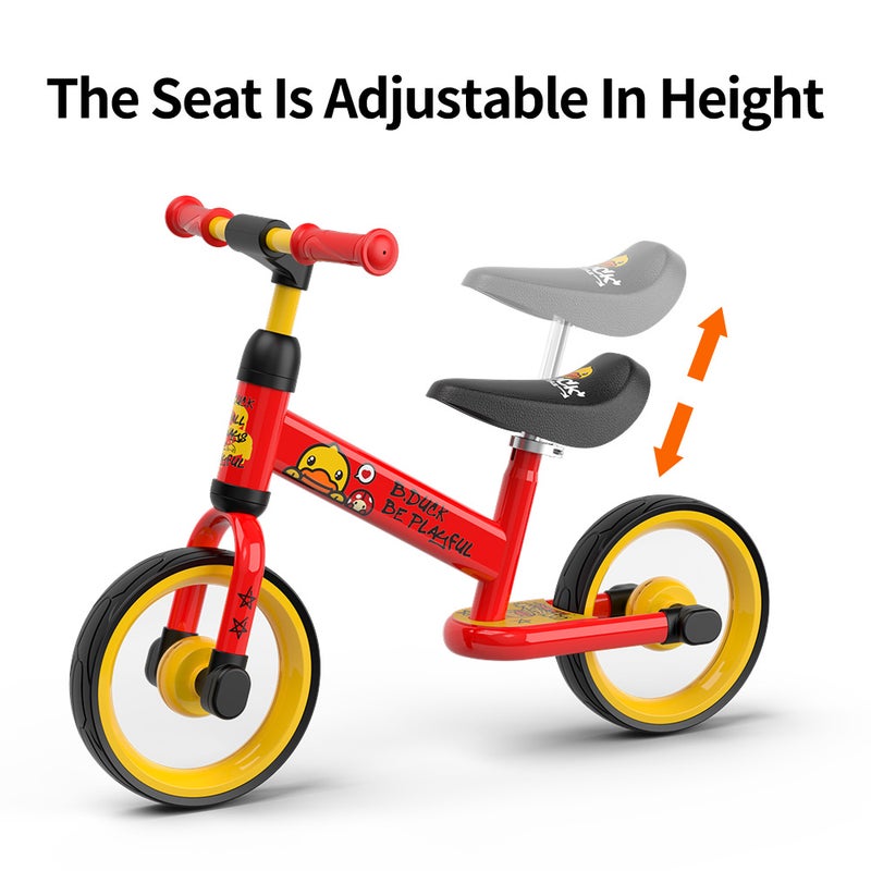 B.Duck - Kids Balance Bike,  height-adjustable saddle, Anti-slip Handle & Wheels, Indoor/Outdoor Ride, Red, 3-5 Y - Image 3